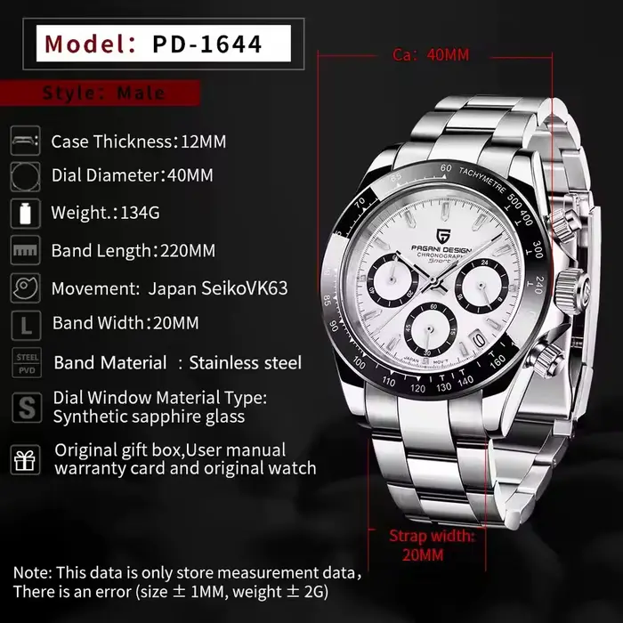 PAGANI DESIGN nouveau 40MM classique Quartz hommes montres affaires