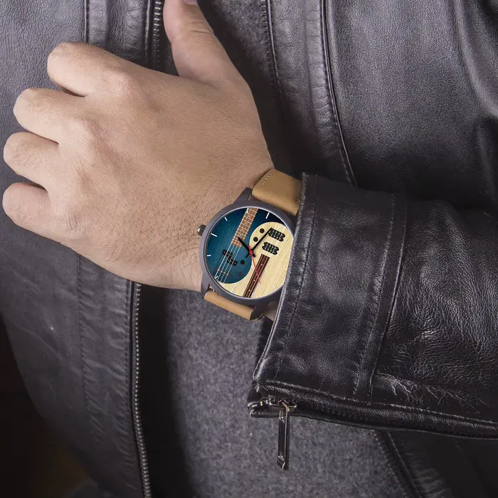 JEBass-Montre-bracelet à quartz pour hommes