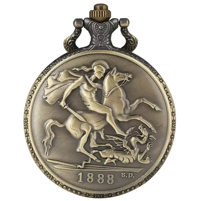 Antique Victoria reine d'angleterre chasseur complet hommes femmes analogique Quartz montre de poche collier pendentif
