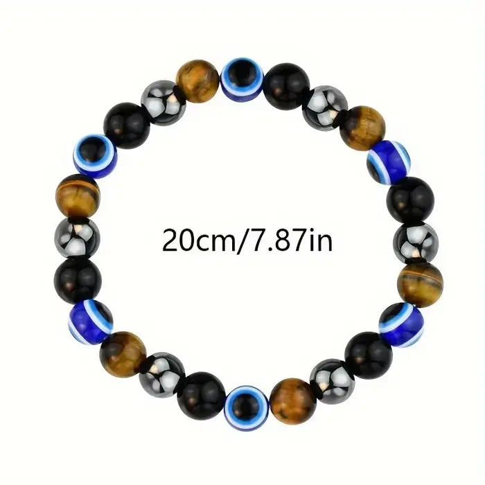 Bracelet symbolique en pierre pour femmes et hommes, Protection riche en richesse, Bracelet perlé de