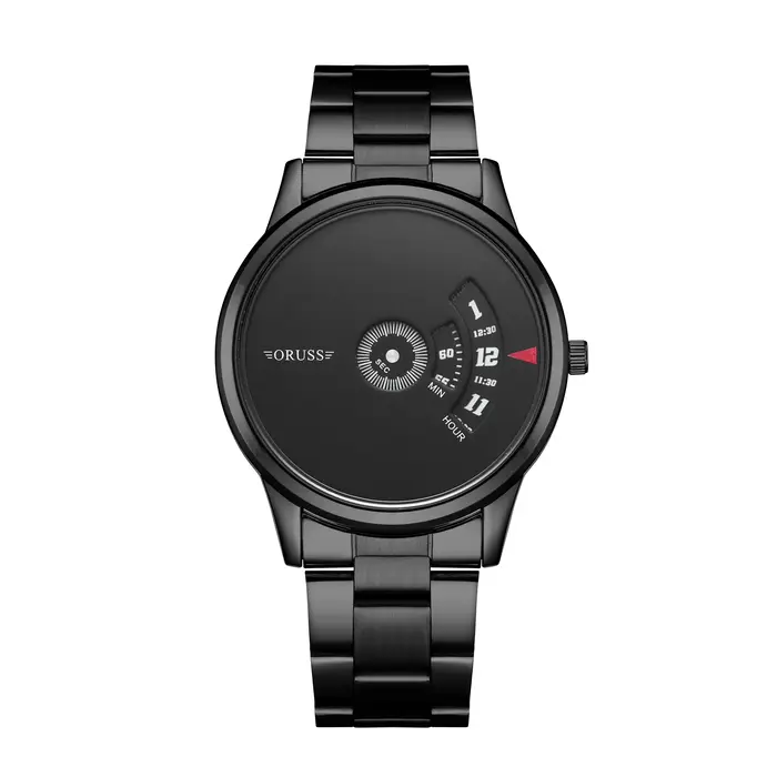 Nouvelle montre pour hommes noire scientifique et technologique