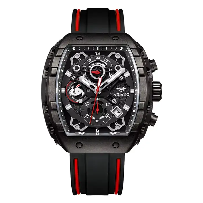 Montre Daniel Gorman Carrée Élégante avec Affichage Analogique-Digital Pour Homme Occasions Spéciales