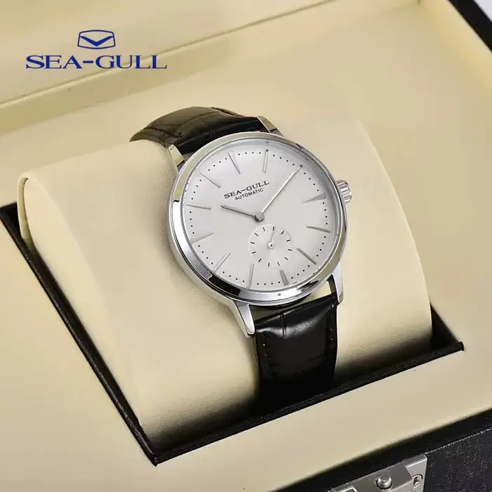 Montre Seagull 6075 mécanique pour homme élégante style business décontracté résistante à l'eau pour hommes occassions multiples