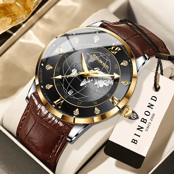 Montres de luxe BINBOND en quartz pour hommes