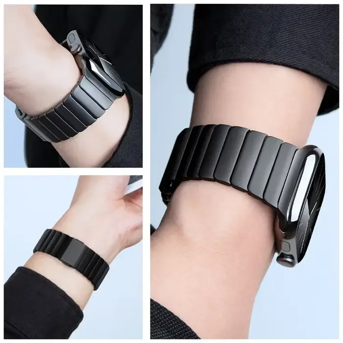 Bracelet à maillons en titane pour Apple Watch Ultra 49mm série 11 10 46mm