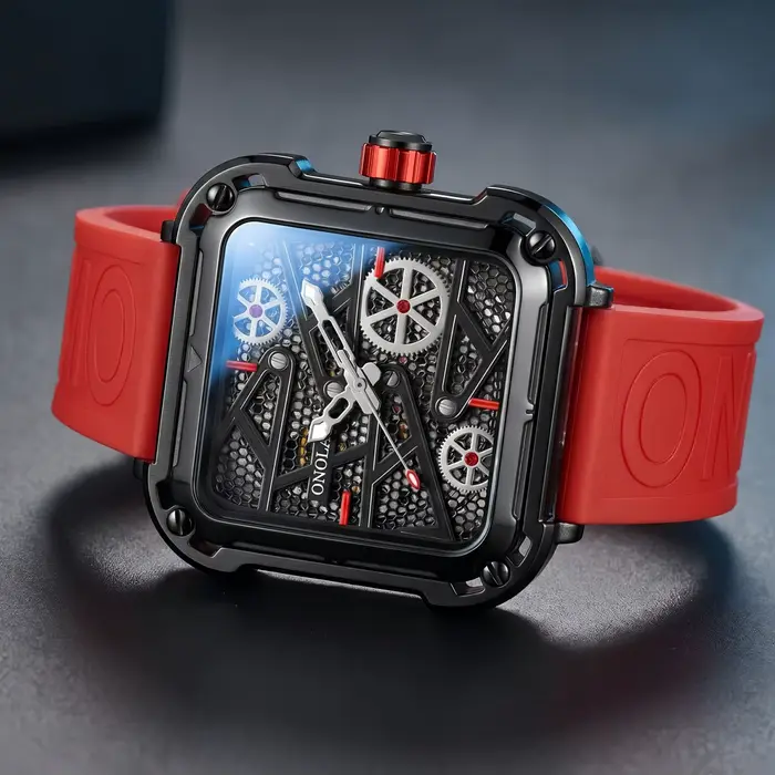 Montre mécanique automatique ONOLA pour homme style vintage luxe modules en or résistant à l'eau occasions spéciales