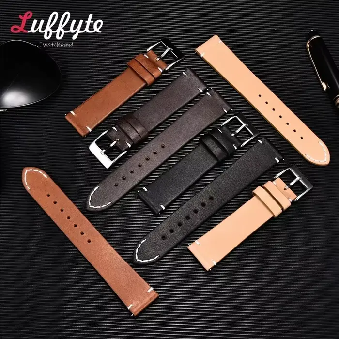 Bracelet de montre vintage en cuir de vache réglable pour montres traditionnelles avec dégagement rapide pour homme et femme occasions spéciales