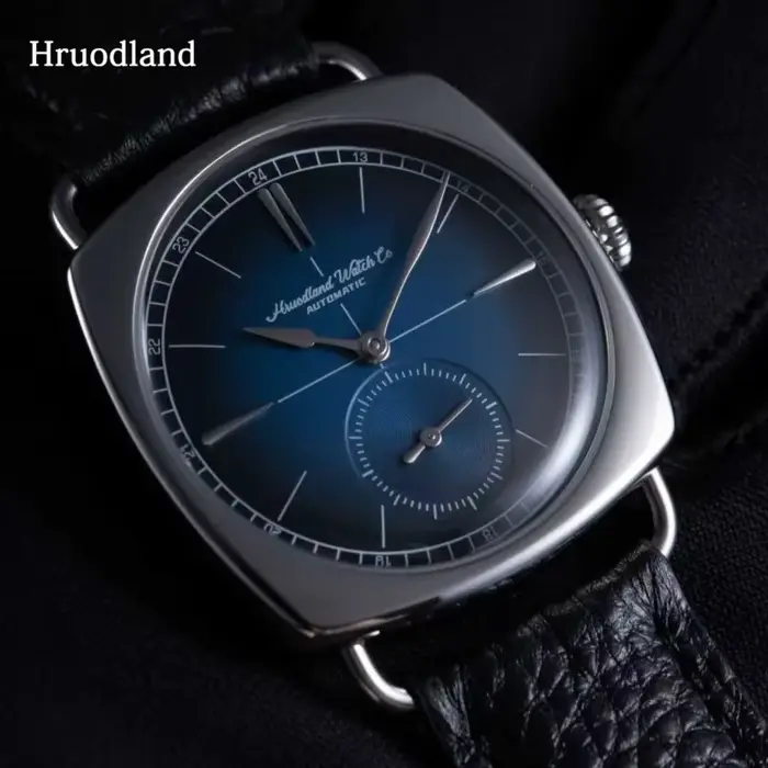 Montre mécanique homme mouette St1701 36mm automatique acier inoxydable bracelet cuir étanche 10bars occassions spéciales
