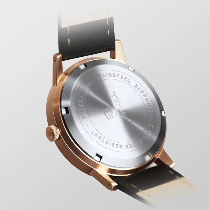 Montre à quartz pour homme TOPHILL Miyota 1L45 40 mm, bracelet en cuir, style rétro, lumineuse, avec sous-cadran des secondes à 6 heures, étanche 5 bars, Reloj TW098G