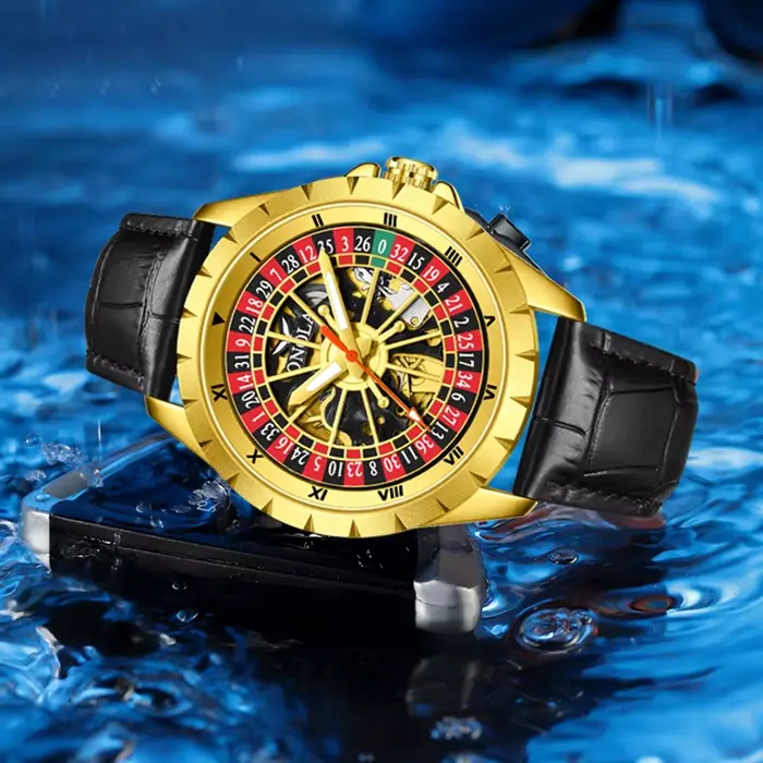 ONOLA nouvelle marque Design hommes montres mécaniques créatif cadran rotatif Roulette montre automatique