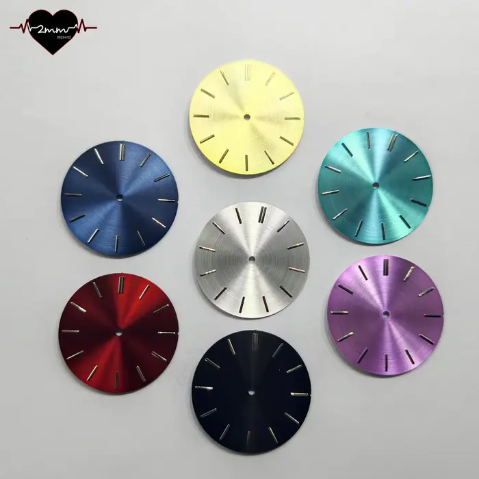 Cadran de montre soleil 32mm argent violet rouge or bleu noir pour mouvement Miyota 2035 occassions spéciales femmes