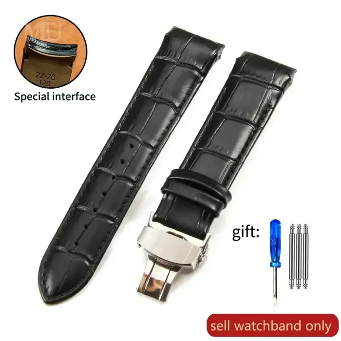 Bracelet de montre en cuir véritable pour Tissot Couturier T035