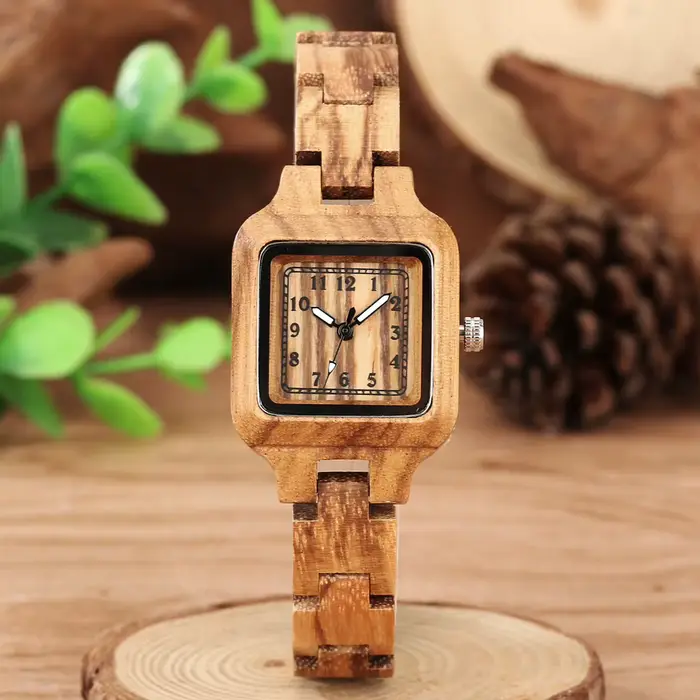 Montres à Quartz classiques de forme carrée pour femmes