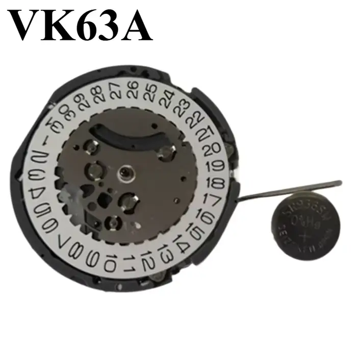 Nouveau mouvement VK63 original, mouvement à quartz multifonctionnel, accessoires de montre VK63A à 