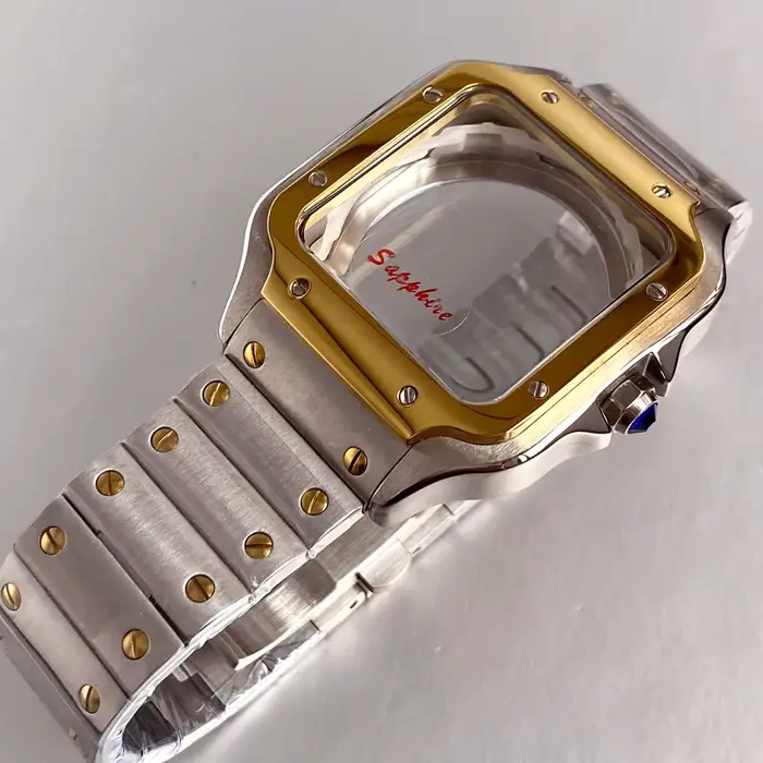 Accessoires de montre bicolores en acier inoxydable 316L