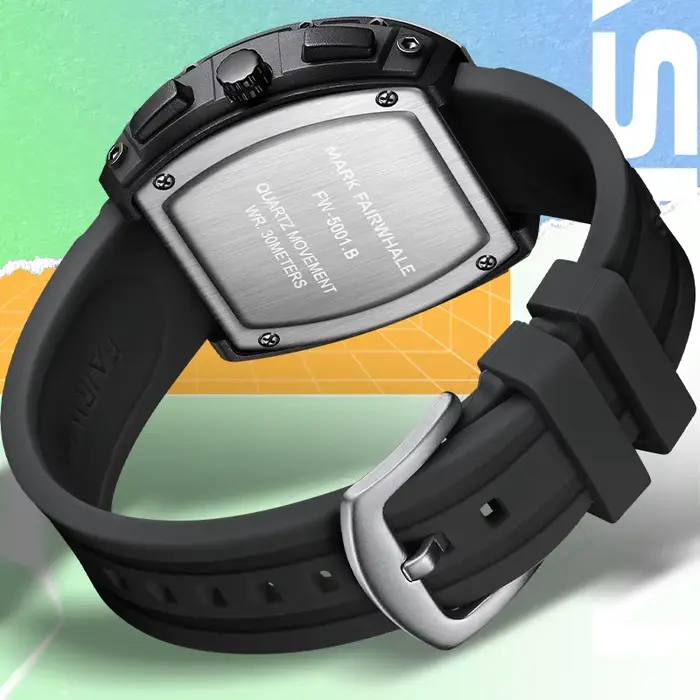 Mark Fairwhale nouvelle montre de mode décontractée pour hommes cadran Cool conception en forme de Tonneau étanche