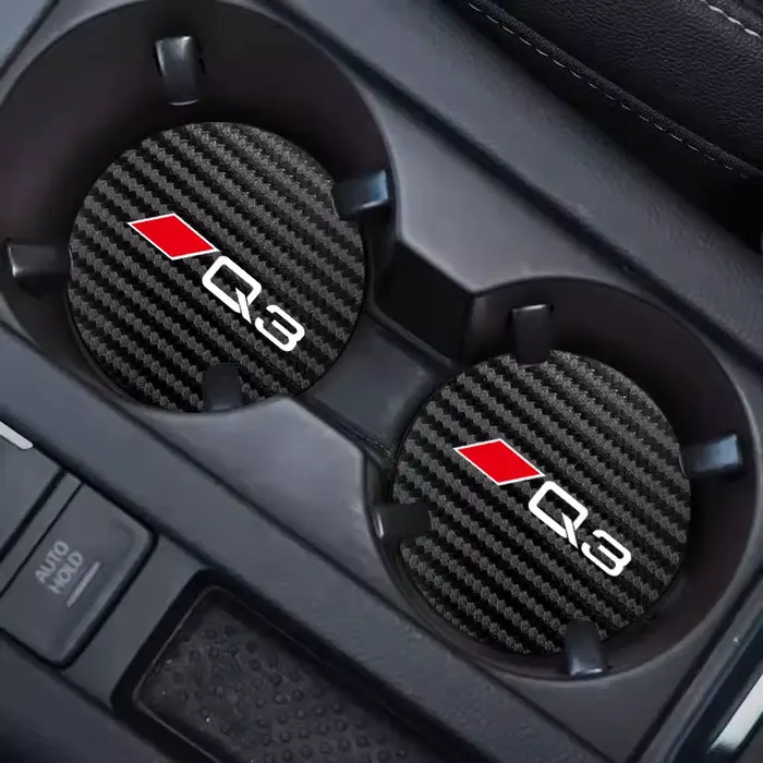 Tapis de dessous de verre en cuir pour voiture