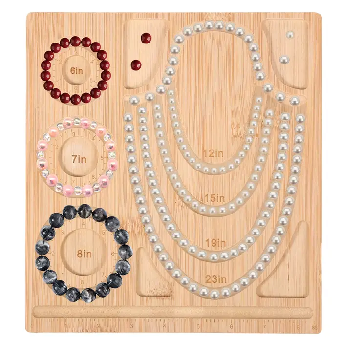 Plateau De Perlage En Bambou Pour Bracelets Et Colliers Outils De Conception Fabrication De Bijoux Artisanat De Bijouterie DIY Occasions Spéciales