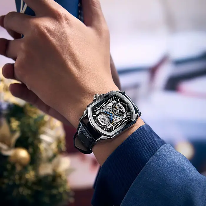 Montres-bracelets mécaniques automatiques étanches pour hommes