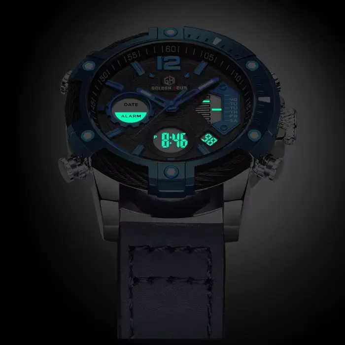Nouvelle mode hommes montre double affichage militaire sport homme