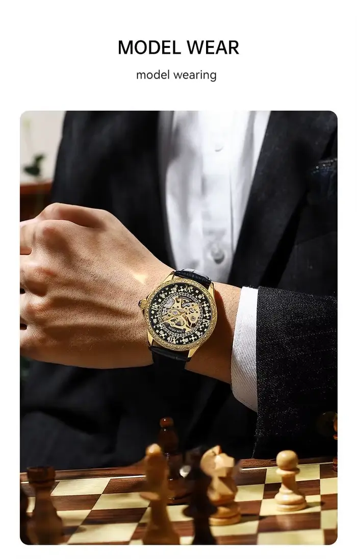 Montre automatique pour homme en acier inoxydable