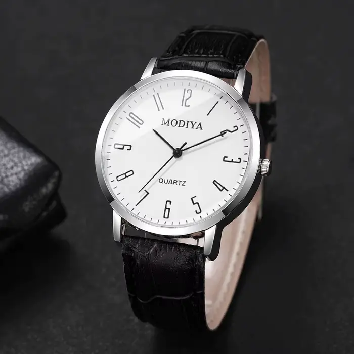Montres homme élégantes et décontractées à quartz avec marqueurs de chiffres arabes pour toutes les occasions