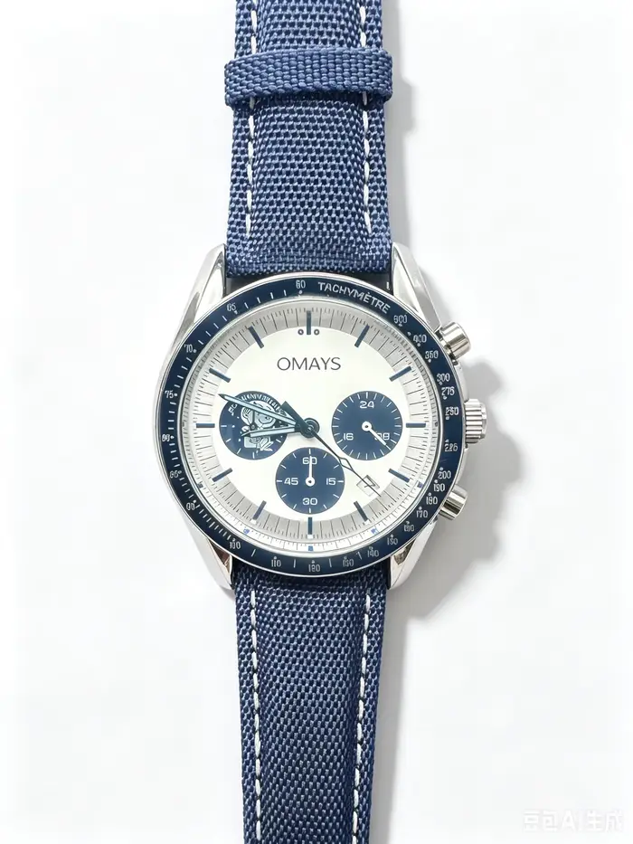 Montre de sport de luxe pour homme OMAYS, édition 50e anniversaire, bracelet en nylon bleu, montre-b