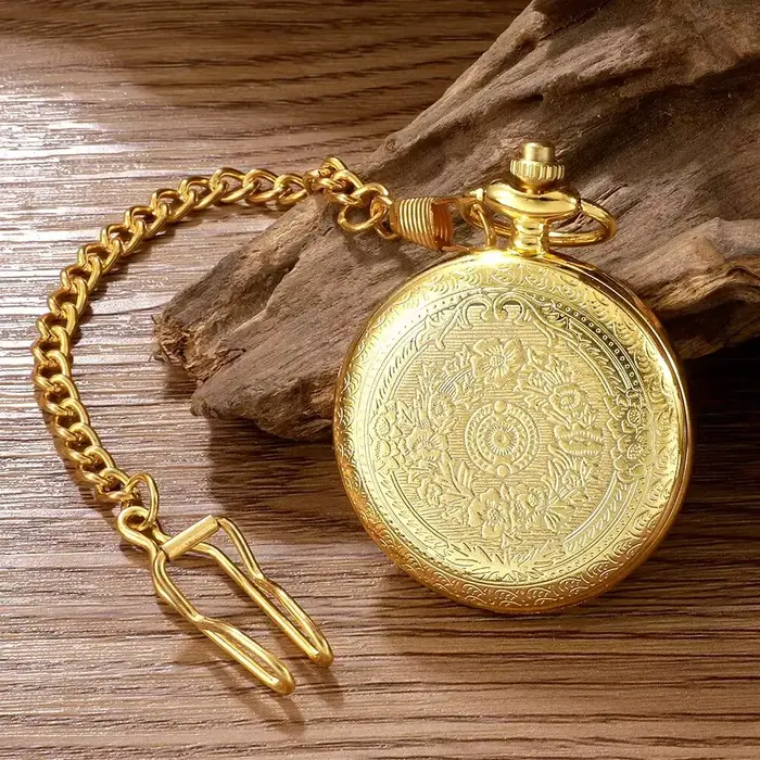 1 montre de poche à quartz pour hommes et femmes
