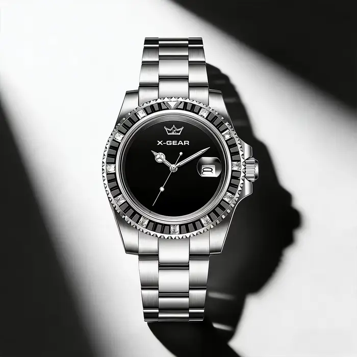 Montre mécanique automatique étanche pour homme avec affichage lumineux
