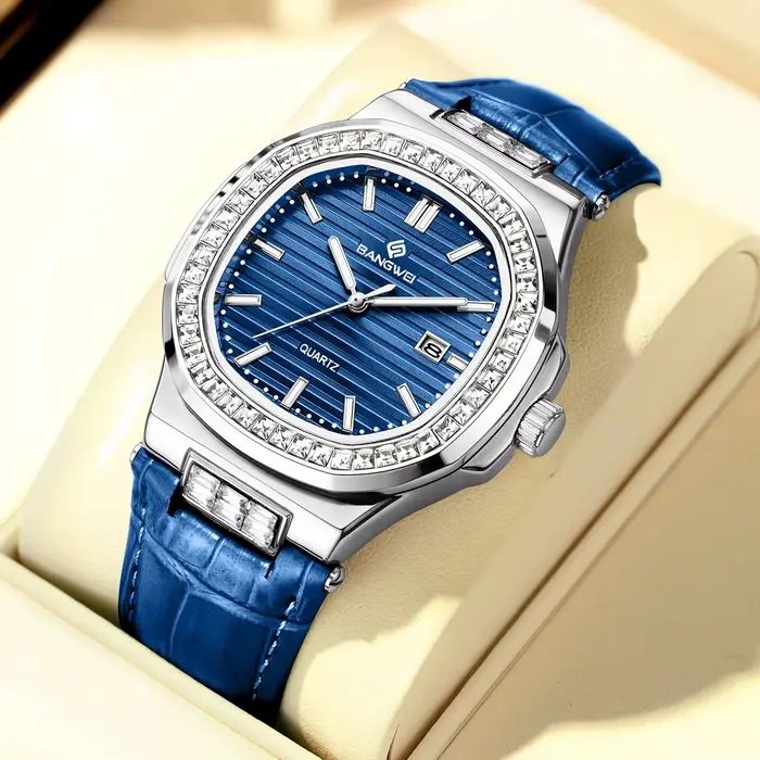 Montres Bangwei Luxe pour Hommes et Femmes Montres Bracelets à Quartz Lumineuses Étanches Occasions Spéciales
