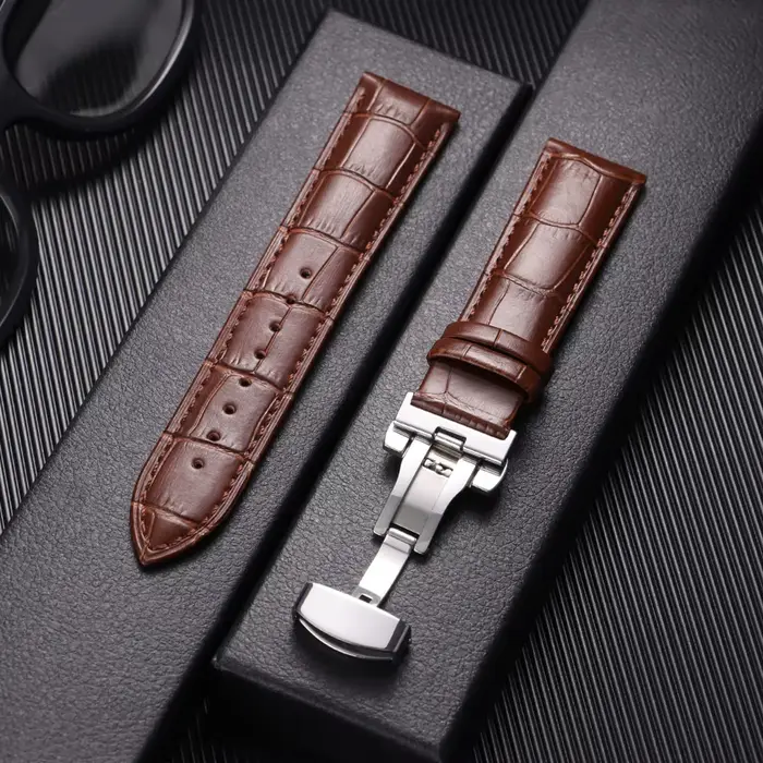 Bracelet de montre en cuir de veau véritable 16mm 18mm 19mm 20mm 21mm 22mm 23mm 24mm bracelet de mon