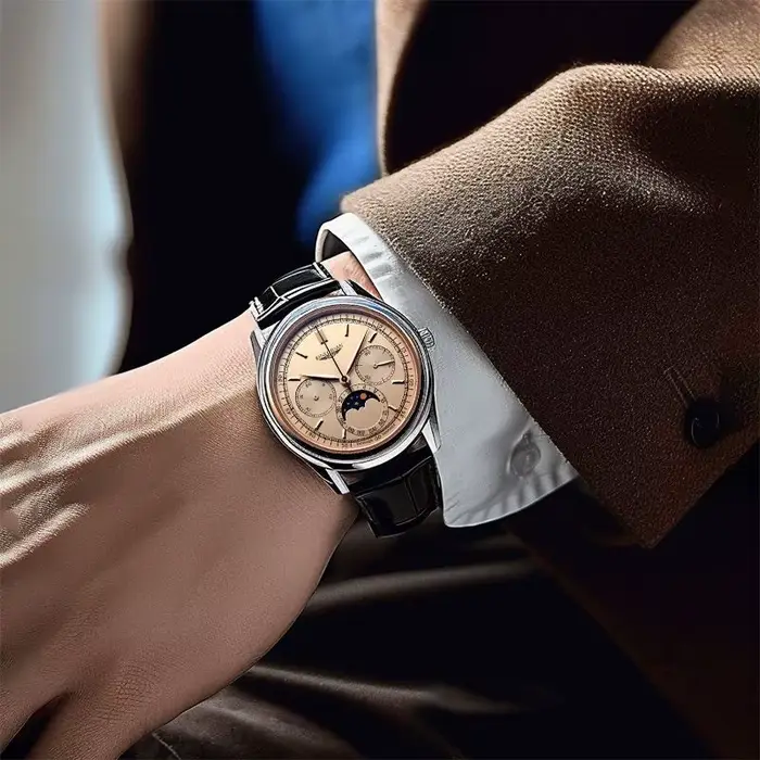 Montre pour homme, montre à quartz rétro personnalisée