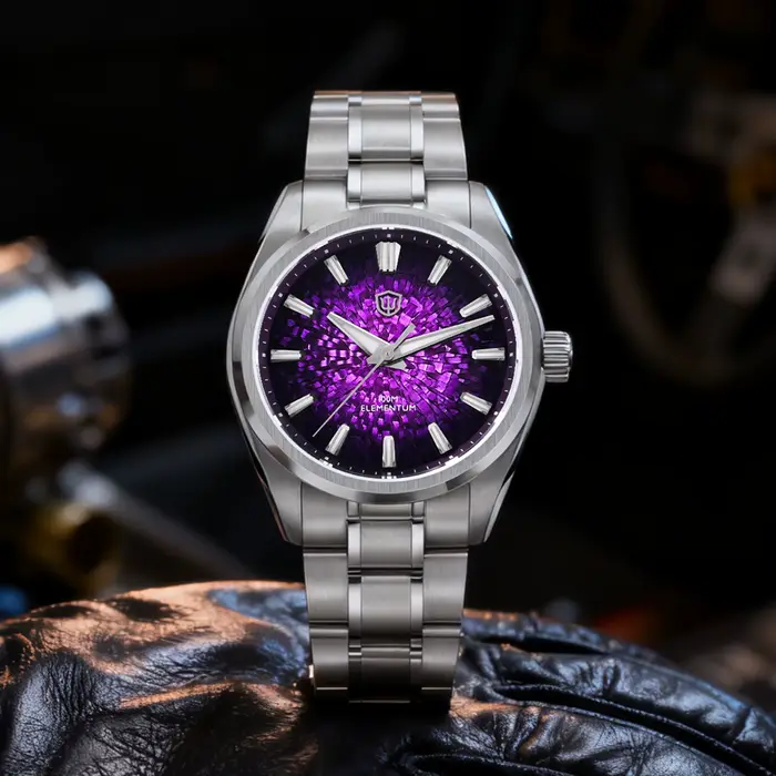 Watchdives WD0003C 38mm hommes montre VH31 balayage secondes mouvement à Quartz saphir glace fissure cadran lumineux 10Bar montres étanches