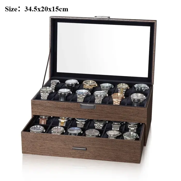 Boîte de montres en bois boîtes de montre pour hommes organisateur