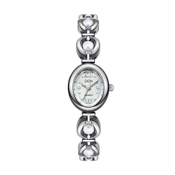 Montre-bracelet Émeraude Style National pour Femme Luxe Leger Perles Exquises Étanche Montre à Quartz Tendance pour Dames Occasions Spéciales