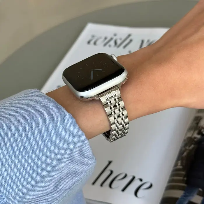 Bracelet de montre mince en acier inoxydable pour Bracelet de montre Apple 987 Bracelet iwatch taill