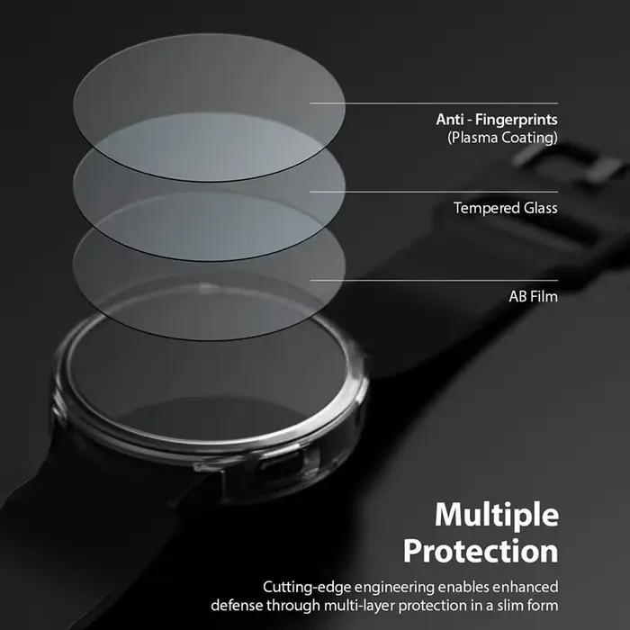 Protecteur d'écran en verre trempé 9H HD Clear pour montre intelligente TicWatch Pro 5 et Enduro avec protection Anti Blue-Ray et option Anti peeping