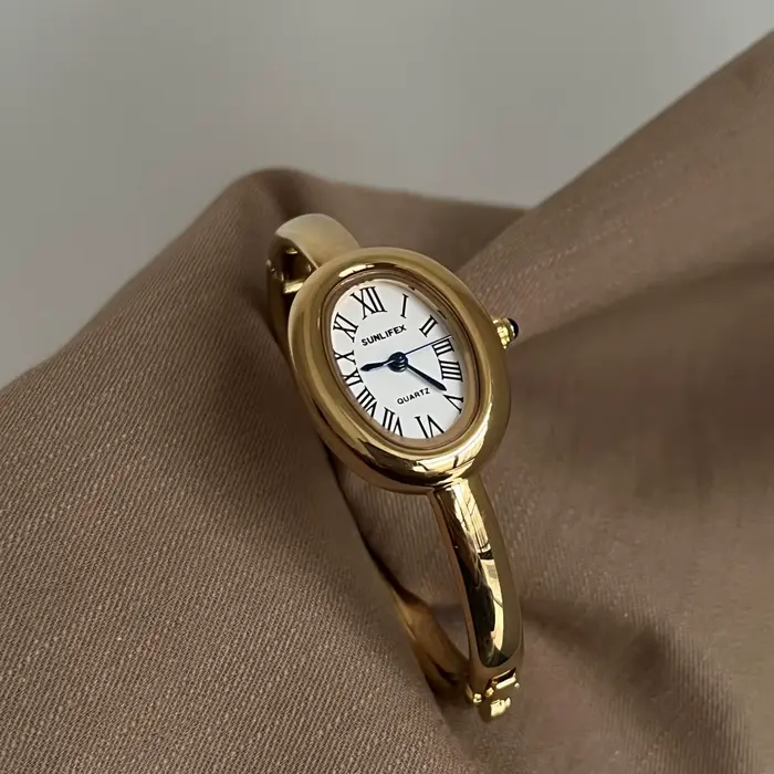 Montre de baignoire femmes haut de gamme or Rose lumière luxe rond Bracelet en métal montres dames mode Quartz