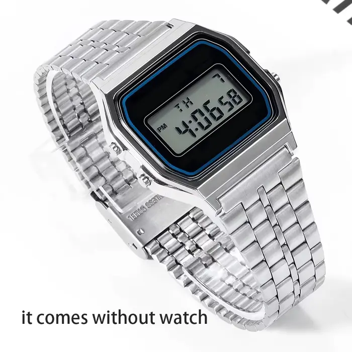 Bracelet de montre en métal Vintage pour Casio SGW400 F91W F84 F105/108/A158/168 AE1200/1300