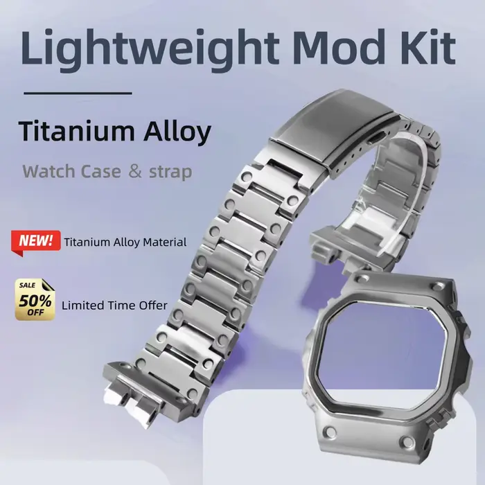 Boîtier de montre en titane pour G-Shock Casio styles personnalisables avec sept couleurs différentes pour hommes et femmes occasions spéciales montres de luxe