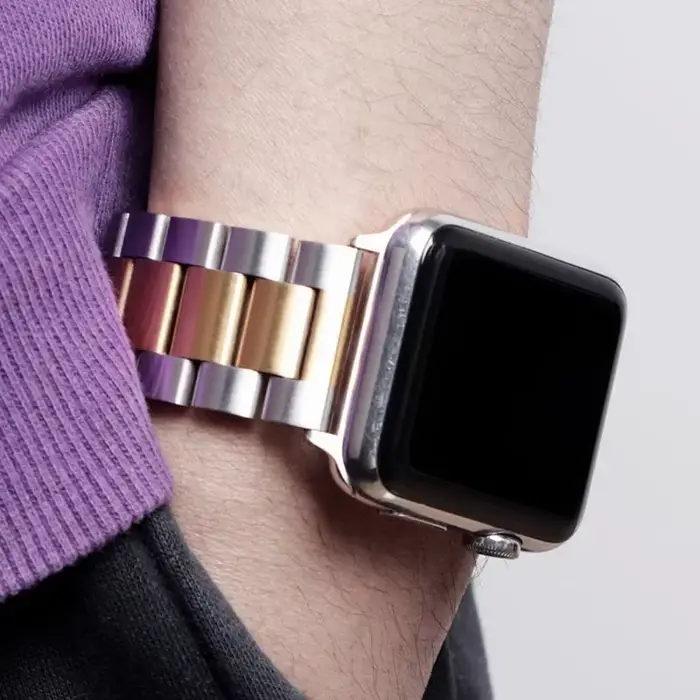 Bracelet en acier inoxydable pour Apple Watch Ultra 3 2 49 45 41 40 46 38 42 44mm