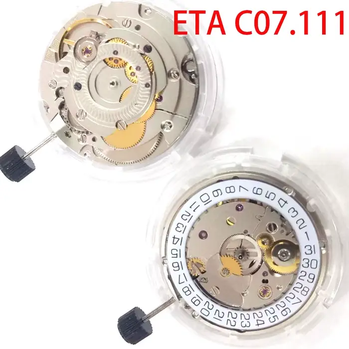 Accessoires de réparation de montres à calendrier unique, Clone 80 Swiss Eta C07.111, Mouvement V8 i
