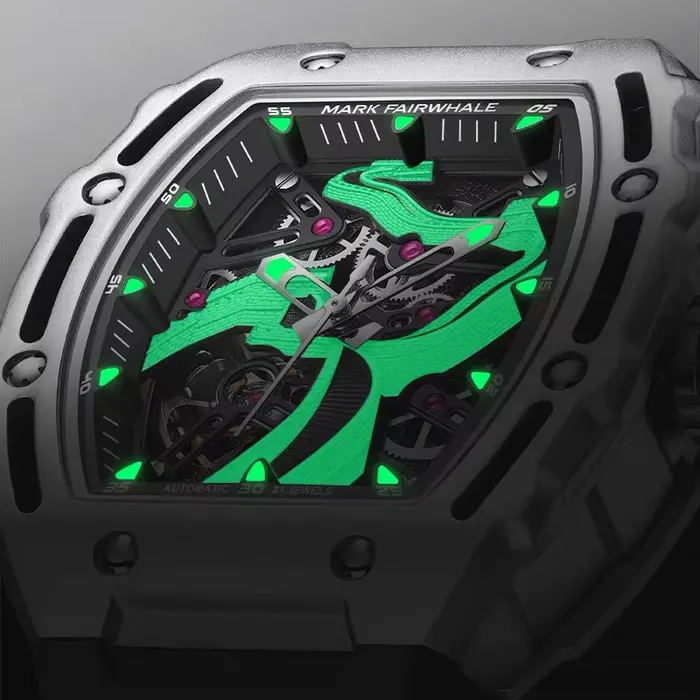 Montre automatique pour hommes UNIGUET Tonneau sport résistante à l'eau et anti-magnétique élégante pour activités quotidiennes et cadeau spécial