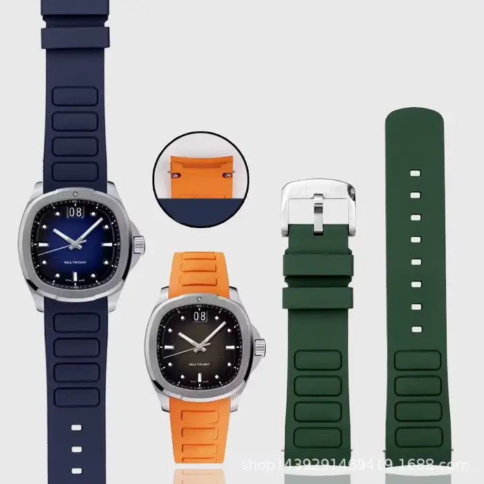 Bracelet de montre en caoutchouc étanche pour Mido Multifort TV M049.526