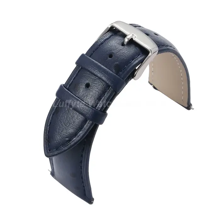 Bracelet de montre en cuir motif autruche pour hommes et femmes