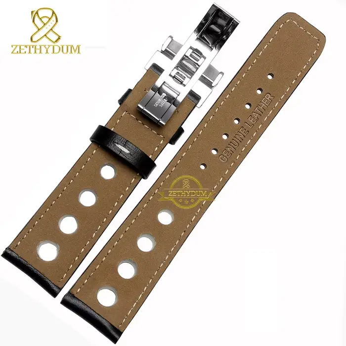 Bracelet de montre en cuir véritable 20mm pour Tissot série PRS516 avec fermoir papillon pour homme occasions spéciales élégance intemporelle