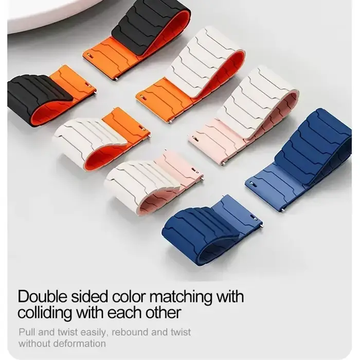 Bracelet magnétique en silicone de 20mm pour Withings ScanWatch 2 42mm/ScanWatch 42mm
