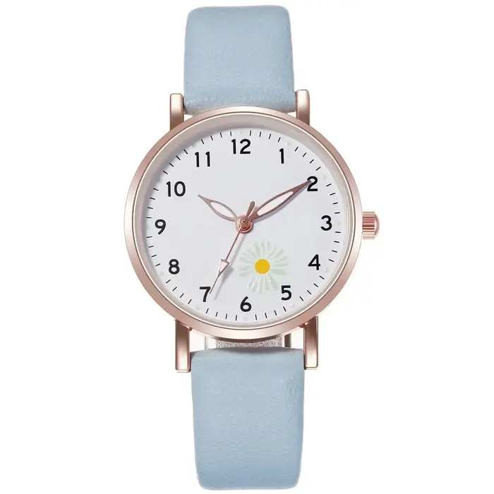 Montre rétro lumineuse pour femmes en alliage avec bracelet en cuir pour occasions spéciales et tenues quotidiennes