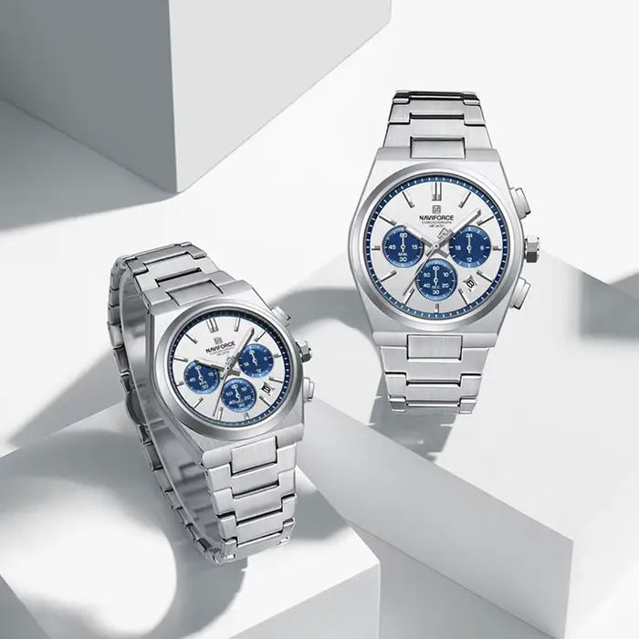 NAVIFORCE ensemble de montres de couple de luxe-montres-bracelets à quartz de mode pour hommes et femmes étanche en acier inoxydable 2025 nouveauté