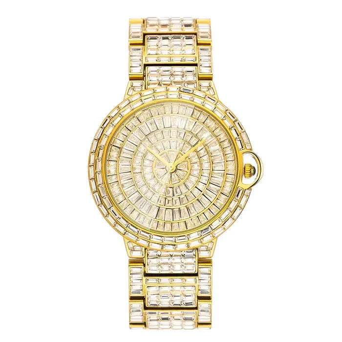 MISSFOX nouvelles montres Ice Out pour hommes Top marque horloge mode Hip Hop plein carré diamant Bl